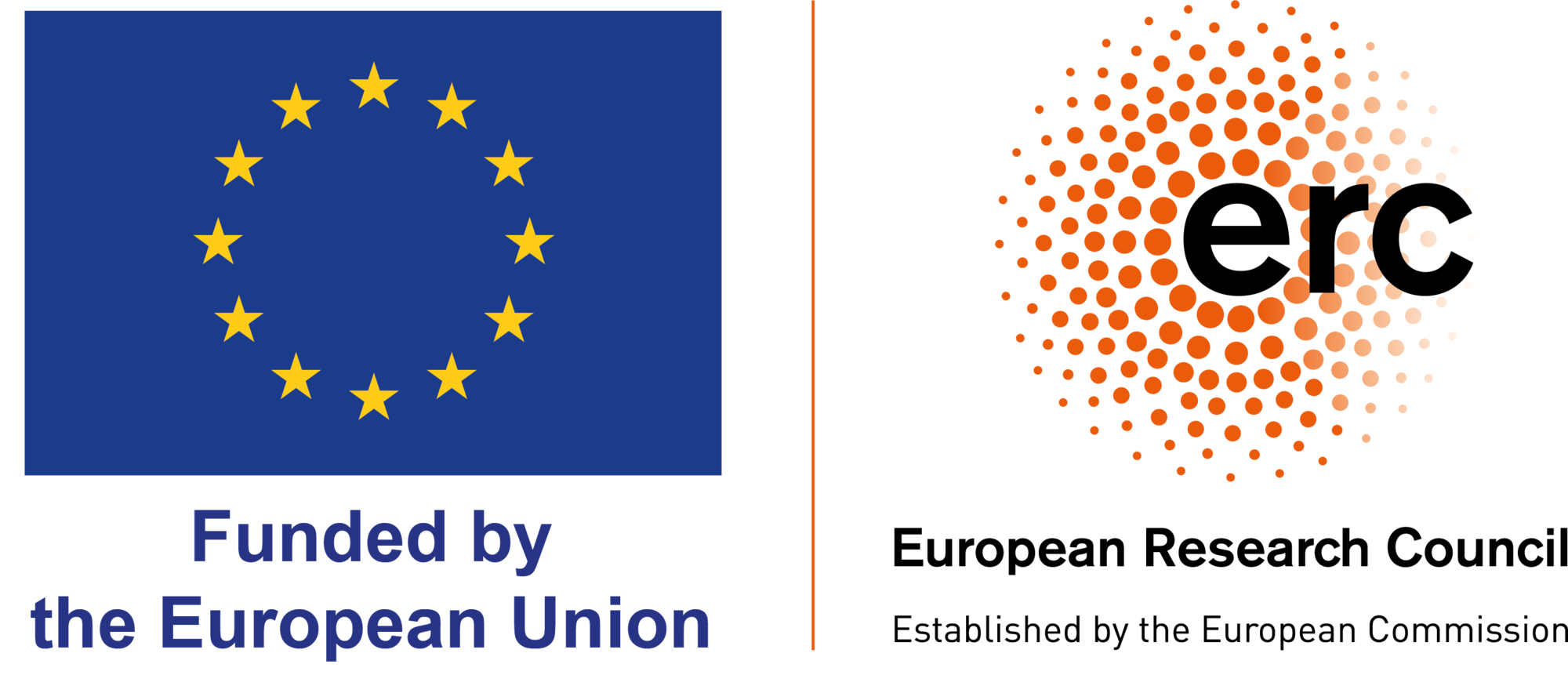 EU emblem and the ERC logo